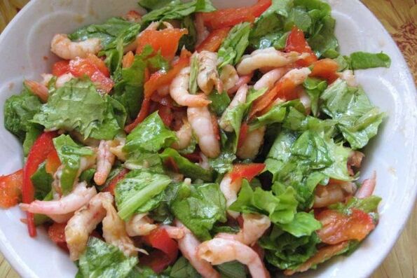 Seafood salad - a healthy dish for those following a gluten-free diet